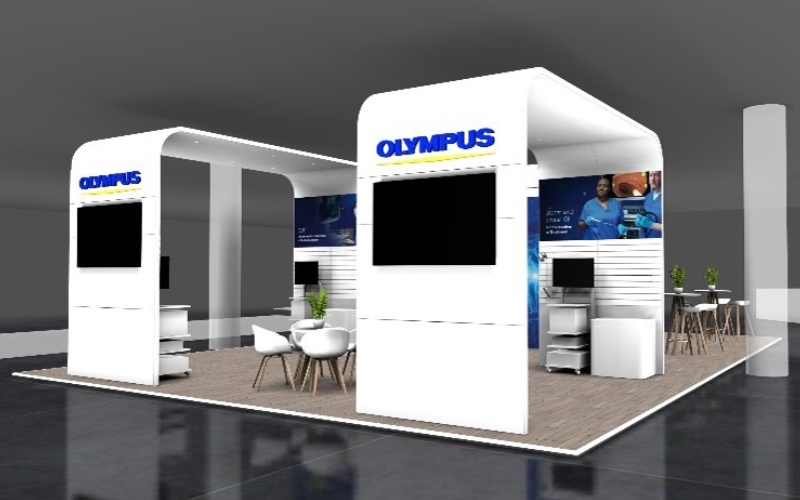 Customized exhibition stand Olympus 