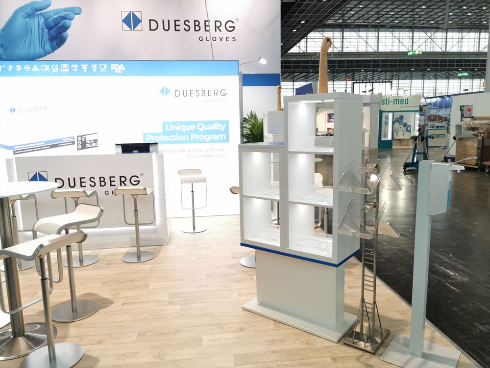 individual exhibition stand Duesberg Gloves at Medica 2021