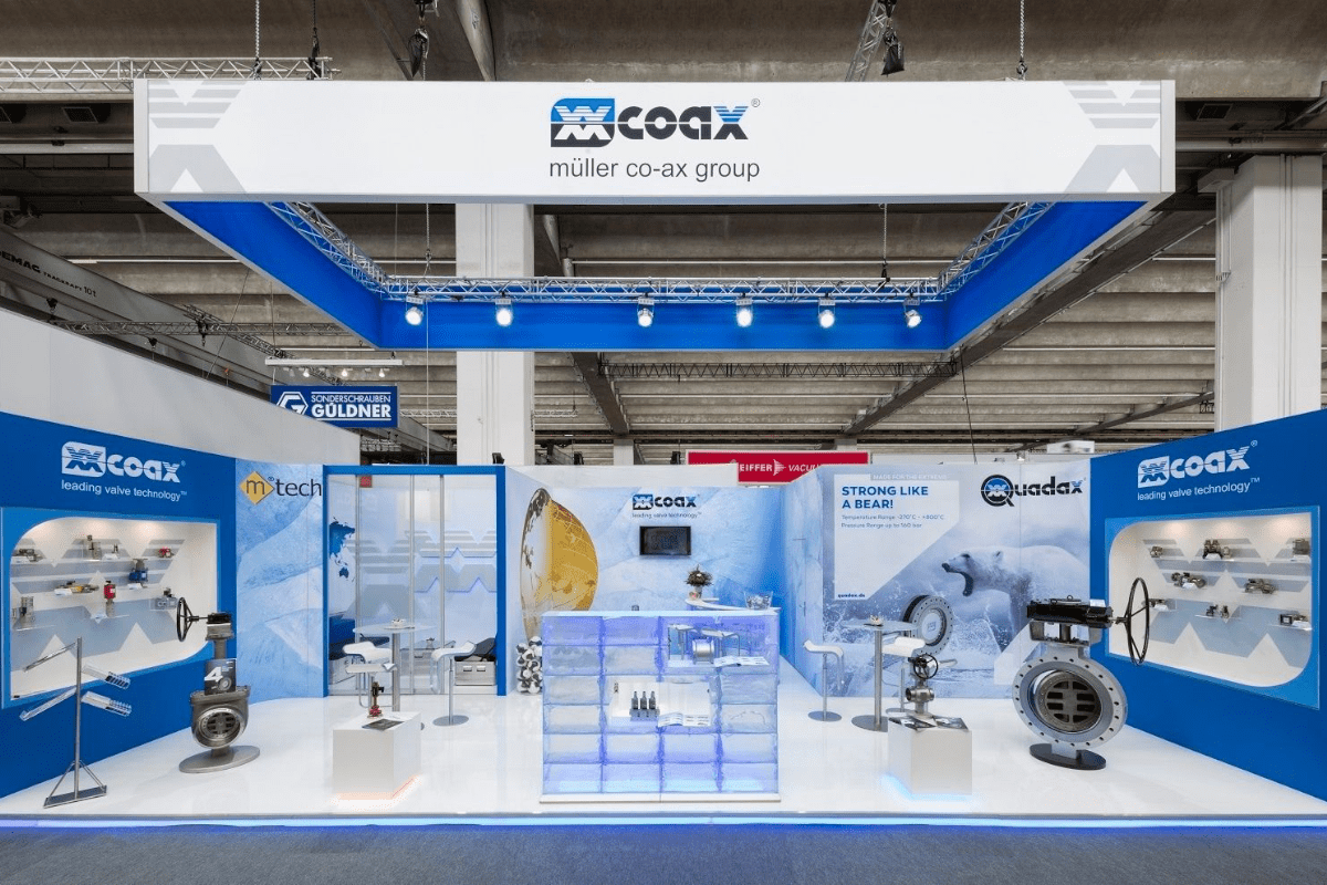 Mueller coax Messestand 