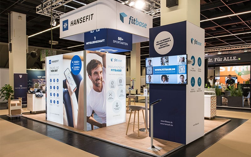 Construction de salon personnalisée Hansefit Zukunft Personal Cologne Rocketexpo