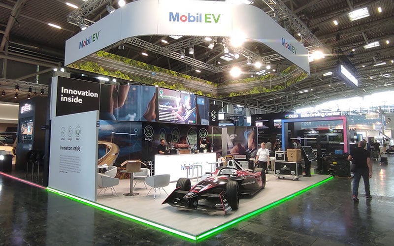 Individueller Messestand EXXON Mobil auf der IAA Mobility in Muenchen