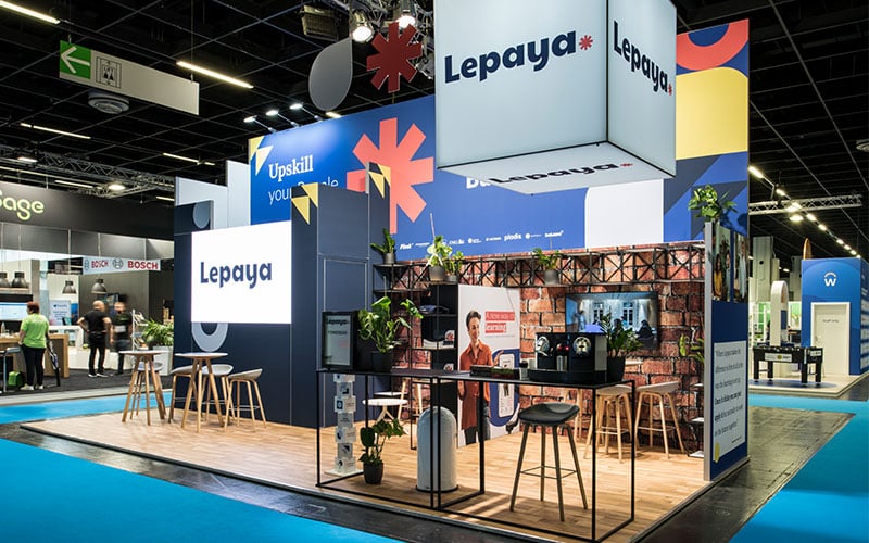 Customized exhibition stand Lepaya Zukunft Personal Cologne