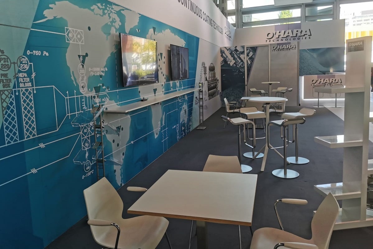 Messestand von O'Hara Technologies auf der Achema in Frankfurt